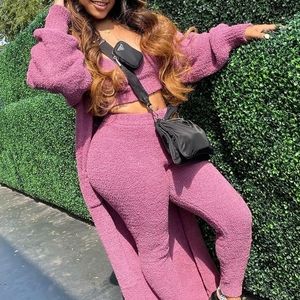 Fashion Nova Living it It Set Plum